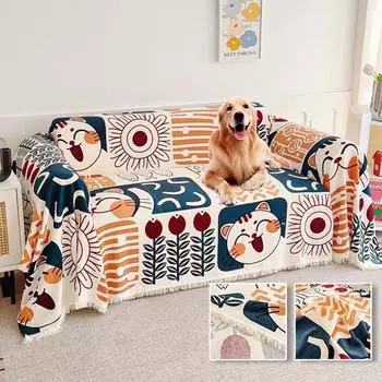 Thick Sofa Protector Soft Pet Friendly Multifunction Sofa Towel Easy-care Sofa Cover for Living Room Sofa 180x130cm