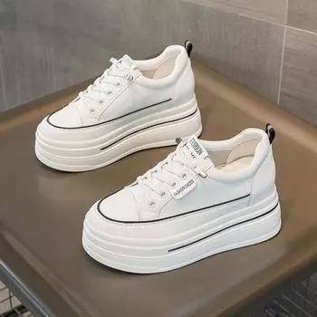 Thick sole 8cm inner height increase mesh white shoes women s summer new small muffin shoes casual board shoes women 35