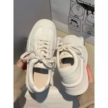 Thick sole height increase 6cm~ cowhide little white shoes women s new sports and leisure shoes velvet muffin board shoes 35