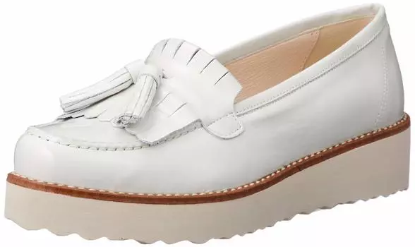 Thick Sole Tassel Loafers 06703 White cm 2E [Bontre] Women s 24.5 белый