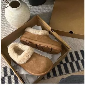 Thick-soled all-inclusive matte and velvet snow boots women s new winter small potato soft-soled cotton shoes 35