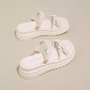 Thick-soled beautiful sandals women s summer wear fashion with skirts new versatile sandals 34