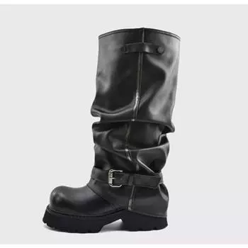 Thick-soled boots Women s summer thin Maillard boots Tall knight boots Skinny boots Big head polished western boots 35