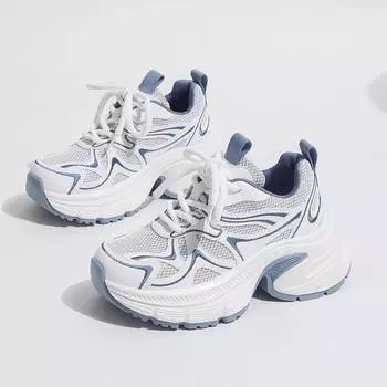 Thick-soled breathable mesh dad shoes women s summer new versatile orgasm casual sports shoes 35