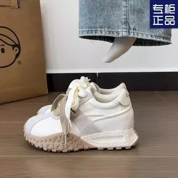 Thick-soled color matching casual Forrest Gump shoes for small men 2025 spring new muffin inner height increase fashion moral training shoes for women 35