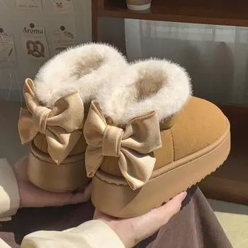 thick-soled cotton slippers women s all-inclusive heel winter wear warm fashion non-slip velvet indoor home cotton shoes 36-37