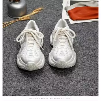 thick-soled dad shoes women s versatile small height increase casual shoes mesh breathable versatile women s shoes 35