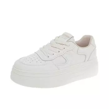 thick-soled heightening board shoes women s early spring new leather women s shoes versatile little white shoes women s casual shoes sports shoes 40