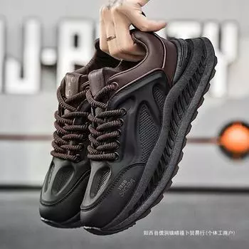 Thick-soled heightening dad shoes 2025 new men s shoes spring and summer versatile soft-soled men s breathable sports and leisure trendy shoes 39