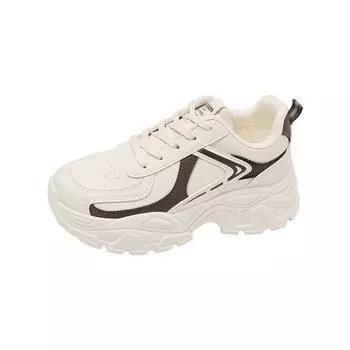 Thick-soled heightening dad shoes autumn new fashion versatile trend women s shoes lace-up casual sports shoes 35