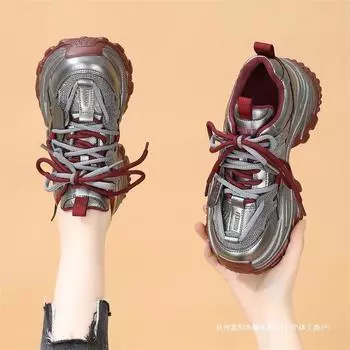 Thick-soled heightening dad shoes women s new autumn and winter velvet casual soft-soled student sports shoes in 2024 34