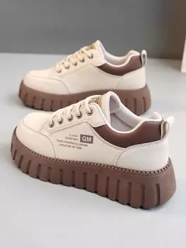 Thick-soled heightening little white shoes 2025 versatile dad shoes female students Korean version sports and leisure shoes Chinese New Year 35 This shoe is a standard size