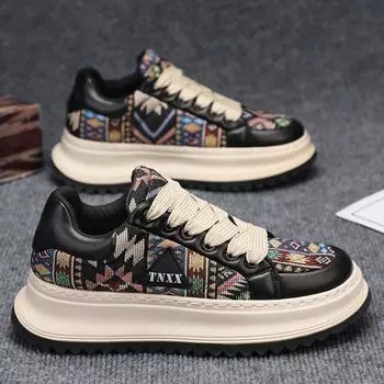 Thick-soled heightening men s shoes spring fashion versatile trendy shoes men s 2025 new trend sports and leisure shoes student 39