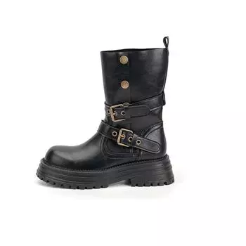 Thick-soled heightening retro Maillard brown Martin boots for women s new autumn and winter versatile short boots for children 35