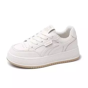 Thick-soled heightening soft-soled mesh casual shoes 2025 summer new shoes women s board shoes versatile white shoes 35