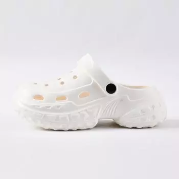 thick-soled hole shoes women s new non-slip and deodorant EVA summer office bag head slippers women s outer wear 33-34 белый