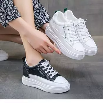 Thick Soled Inner Height Increasing Women s Shoes White Shoes 35 белый