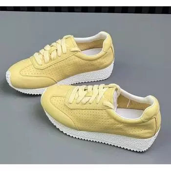 thick-soled lace-up women s autumn new fashion breathable sports shoes student versatile casual shoes 35