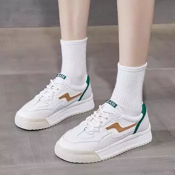 Туфли из кожи белого цвета на толстой подошве, женские, новые, спортивные, универсальные, на плоской подошве, женские, повседневные, летние туфли 34