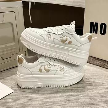 Маленькие белые туфли на толстой подошве, детские, весна-осень, новинка, модные, универсальные, кожаные, повседневные, для сёрфинга 35 хаки