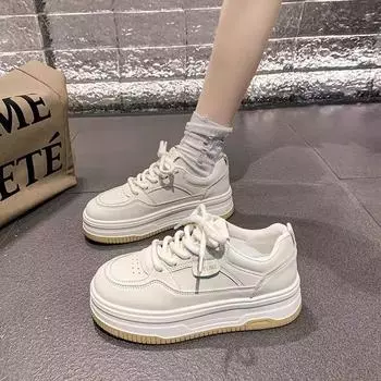 thick-soled little white shoes for women s 2025 summer foreign trade casual sports shoes, sub-board shoes manufacturers come to customize 35