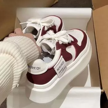 thick-soled little white shoes women s new summer versatile and lightweight soft-soled sports shoes small height-increasing board shoes 35