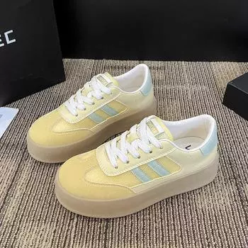 Thick-soled mesh breathable shoes women s summer new versatile casual sports little white board shoes 35