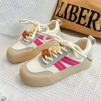 Thick Soled Mesh Face Energetic Girl Canvas Shoes Comfortable and Breathable Fashionable and Versatile Women Board Shoes 35 чёрный