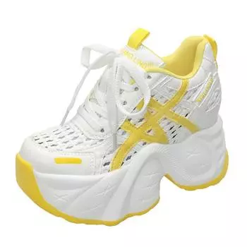 Thick-soled retro woven hollow dad shoes women 2025 summer new Internet celebrity explosion small casual sports shoes 34