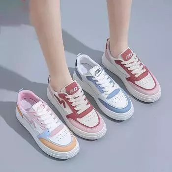 Thick Soled Round Toe Sponge Cake Heel Board Shoes with Mesh Surface for Breathability Comfort and Casual Sports Shoes 36 жёлтый