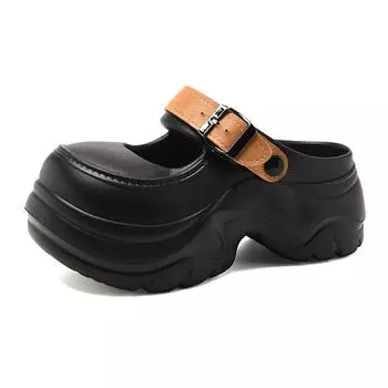 Thick-soled slippers women s new thick-soled wear-resistant and comfortable bag head non-slip outer wear beach cool slippers 36-37 чёрный