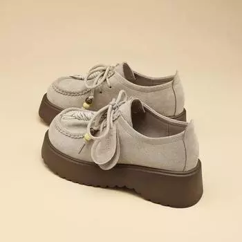 Thick-soled small man height-increasing fashion loafers, new popular matte retro single shoes in spring 40