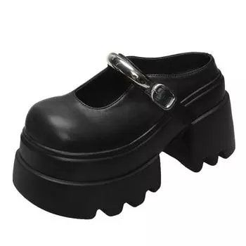 Thick-soled small muffin bag head slippers women s 2025 summer new British style outside wear one and a half slippers 34