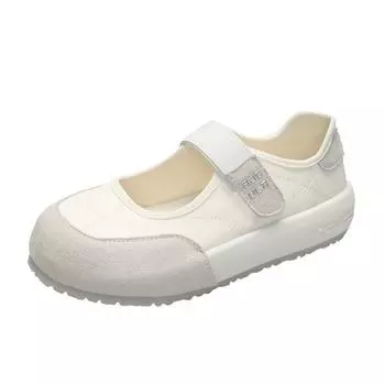 Thick-soled Velcro single shoes women s 2025 summer new fashion versatile comfortable color matching casual Mary Jane loafers 35