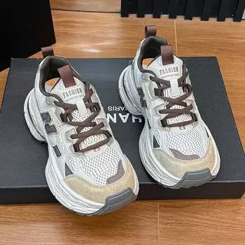 Теплые туфли на толстой подошве из бархата в стиле ретро для папы, женская весенняя новая универсальная легкая повседневная спортивная обувь 2025 года, модная обувь 35