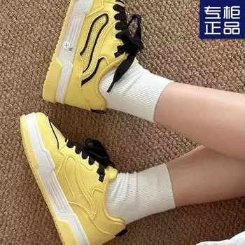 Thick-soled versatile skirt with small yellow shoes women s 2025 new spring and summer student leisure niche design board shoes women 35 розовый