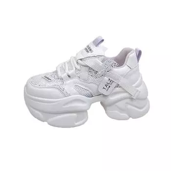 thick-soled women s new spring and autumn fried street super fire shoes, women s shoes explosion increases, black sneakers 39