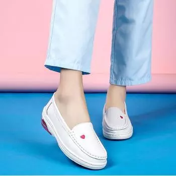 Thick Soled Women s Single Shoes 2024 New Breathable and Comfortable Small White Shoes Versatile Soft Soled Casual Zapatillas 34