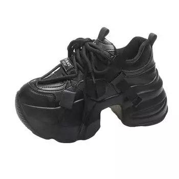 Thick-soled women s spring new popular versatile retro heightening casual mesh sports muffin women s shoes 39