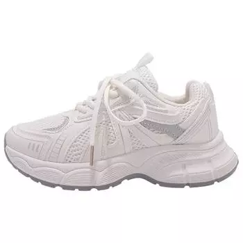 thick-soled women s summer new versatile students with wide-leg pants, little white shoes, women s mesh casual shoes 35