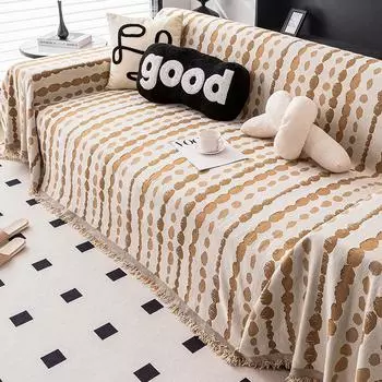 Утолщенное одеяло из синели, классическое черное полосатое одеяло для дивана, летнее нескользящее одеяло для дивана, офисная шаль, подушка, чехлы для дивана 180x130cm