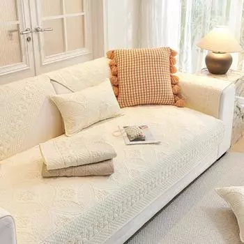 Утолщенные хлопковые чехлы для диванов, детские коврики для домашних животных, диваны, полотенца, противоскользящая защита для дивана, съемный чехол для дивана, одеяло для гостиной 70x70cm 1pcA