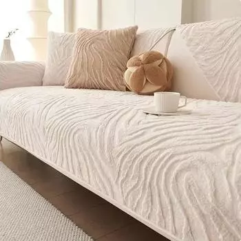 Thicken Imitation Rabbit Fur Plush Sofa Slipcover Non-slip Soft Sofa Towel Couch Cushion Cover for Living Room Home Decor 70x70 A