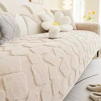 Thicken Plush Sofa Towel Universal Sofa Cover Non-Slip Combination Couch Covers Nordic Sofa Towel for Living Room Modern Decor A 70x70