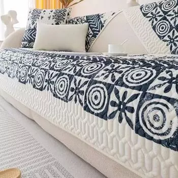 Thicken Velvet Anti-slip Sofa Mat for Living Room Bohemian Style Sofa Cushion Couch Towel Corner Sofas Cover Home Decor 1Pc A 70x70