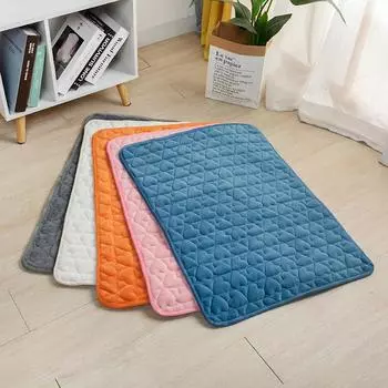 Thicken Warm Pet Mat Dog Bed Washable Pet Sleeping Bed Mat for Small Medium Dogs Teddy Corgi Pets Sleeping Mat Dog Accessories 40x30cm серый