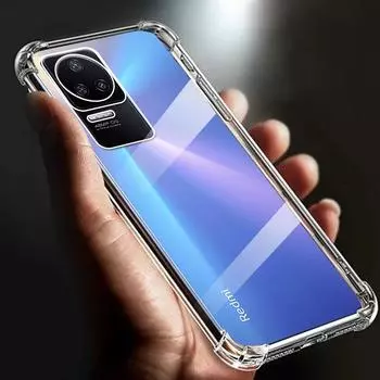 Утолщенный противоударный прозрачный мягкий чехол для телефона TPU с подушкой безопасности для Xiaomi Redmi K40S Прозрачная задняя крышка для K 40s poco F4 Funda Cases For Xiaomi poco F4 прозрачный