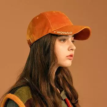 Thickened autumn and winter new peaked cap for women Korean style street casual student baseball cap black and white hat fashion 57Cm adjustable