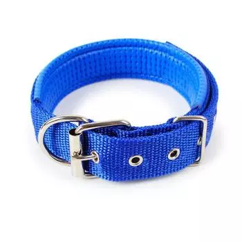 Thickened Canvas Dog Collar Large Dog Teddy/Golden Retriever Pet Collar Small and Medium-Sized Dogs Dog Collar Collar Bandana XL [about 35.00kg]] Blue