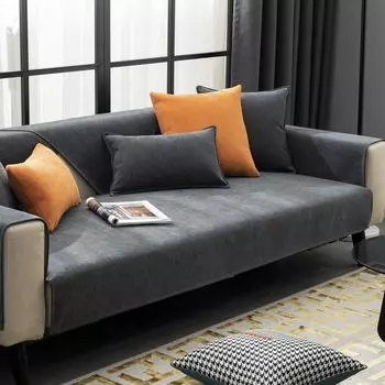 Thickened Chenille Sofa Cushion Four Seasons Universal Light Luxury High Sense Cushion Sofa Cover New Cover Cloth 70*70cm